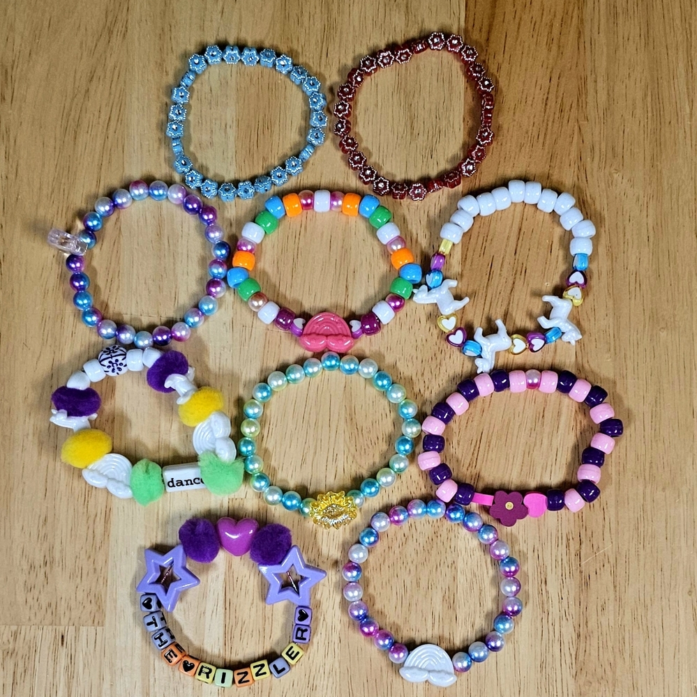 New✨️Kandi Bracelet Bundle Set of 10 - Picture 2 of 2